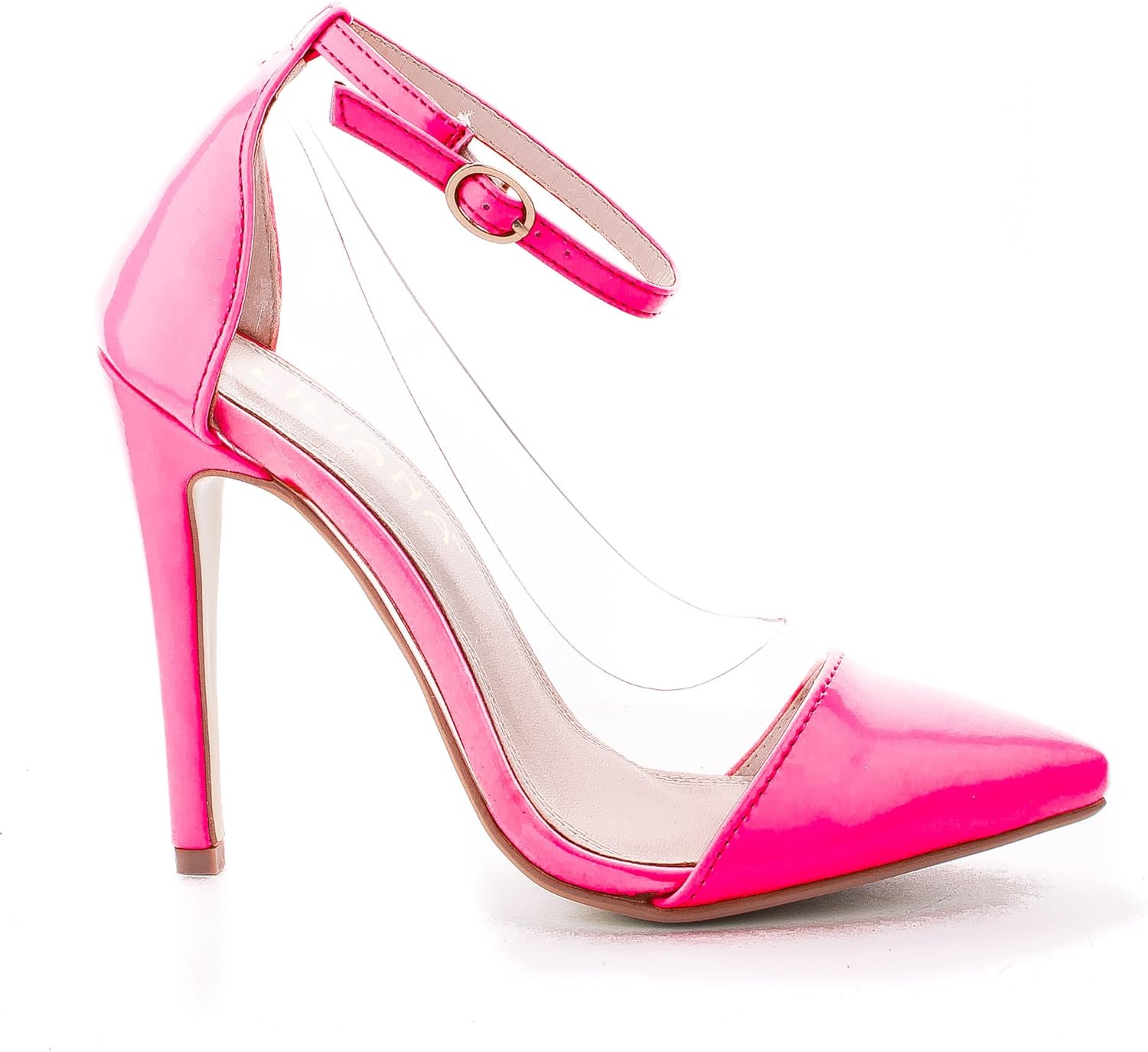 pointy heels with clear sides