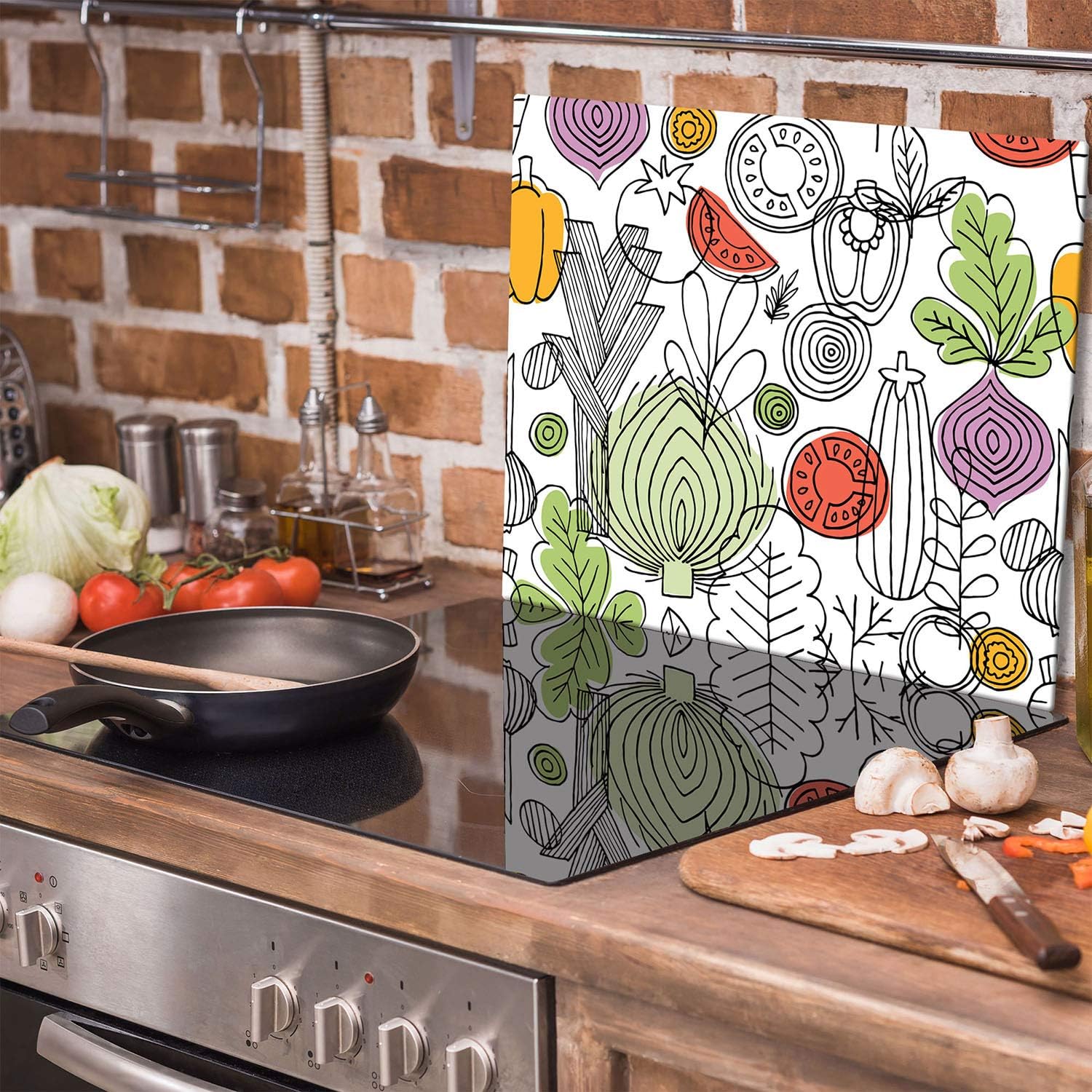 cocina eléctrica universal para inducción 1 pieza 60 x 52 cm de vidrio