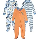 HUGGIES unisex-baby 3-pack Footed Coverall Pajamas