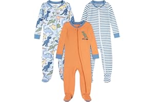 HUGGIES unisex-baby 3-pack Footed Coverall Pajamas