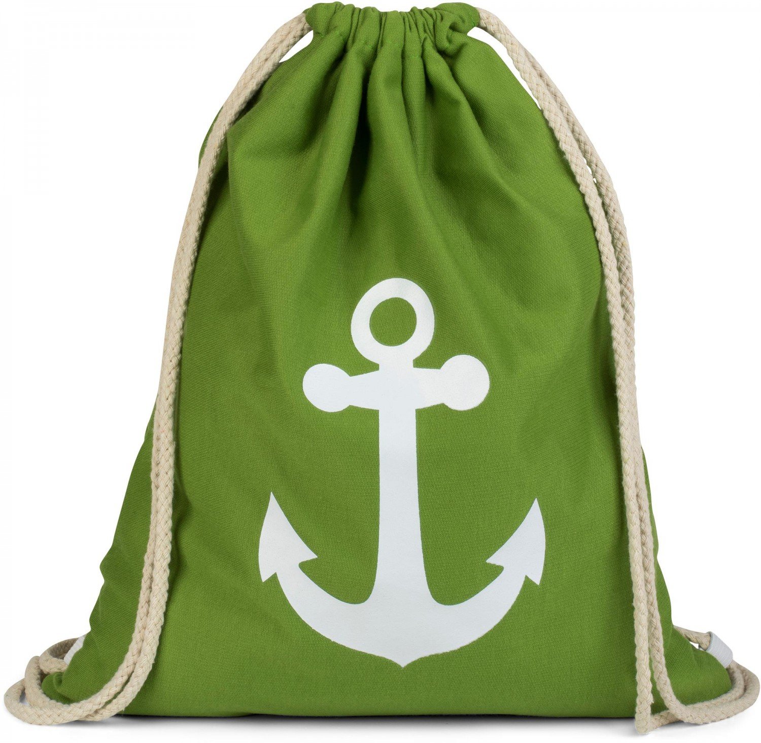 styleBREAKER gym bag rucksack with anchor print, sports bag, unisex 02012089, Colour:Green/white