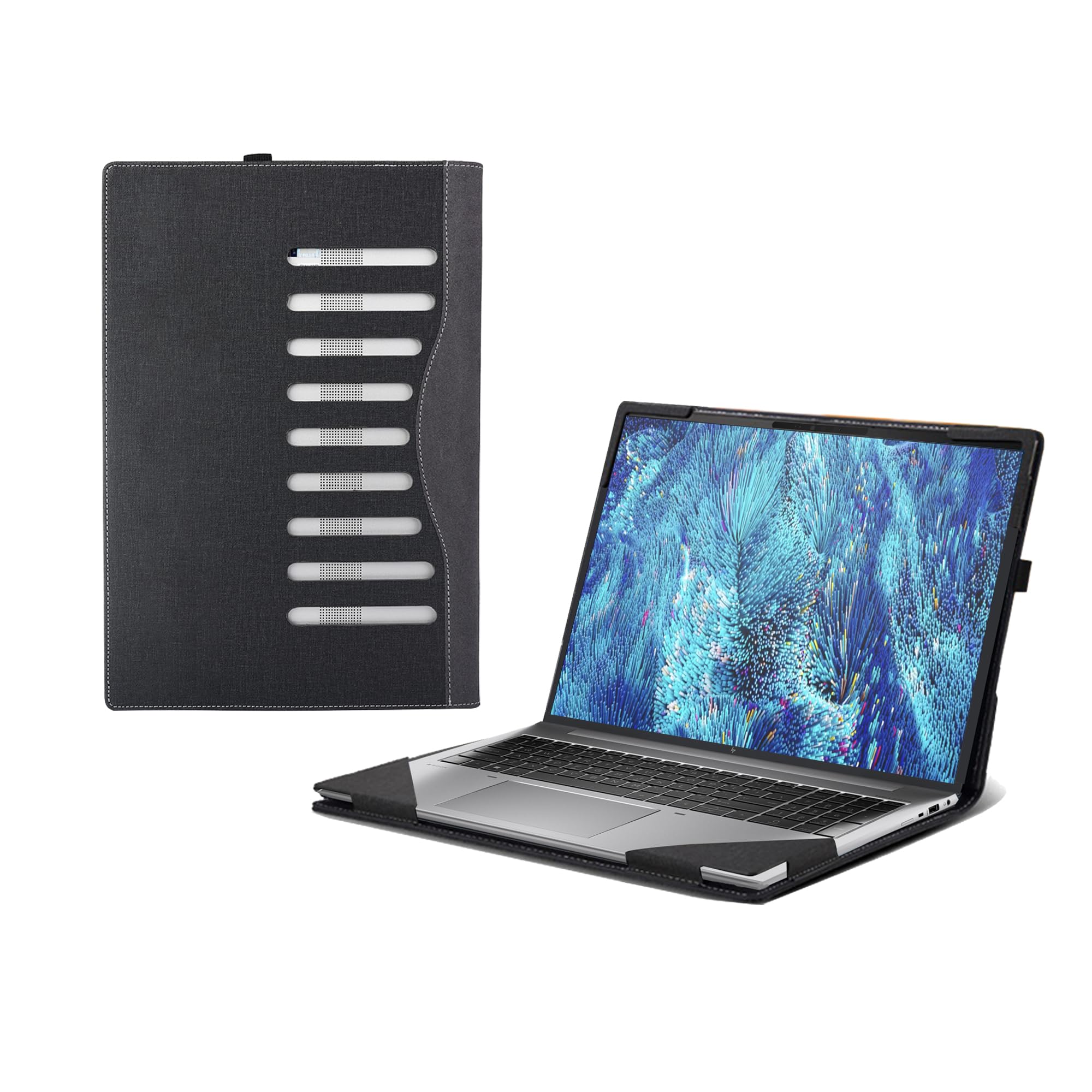 Photo 1 of Laptop Case Cover for HP ZBook Firefly 16 G9 /HP ZBook Firefly G10|HPZBook Firefly G11 16" Mobile Workstation Notebook Sleeve Computer Bag Protective PU Leather Shell (Gray)