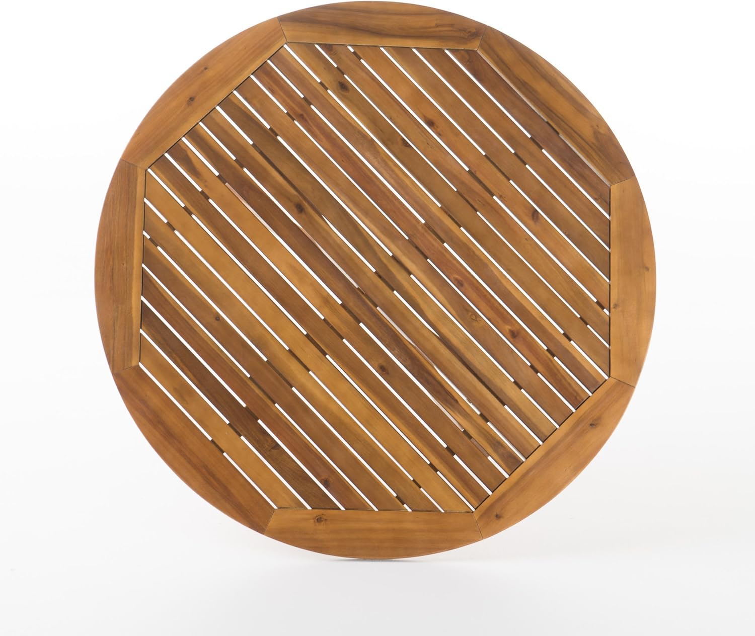 Christopher Knight Home Stamford Outdoor Acacia Wood Round Dining Table, Teak Finish : Garden & Outdoor