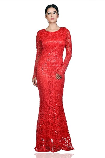 Fish cut gown red Clearance
