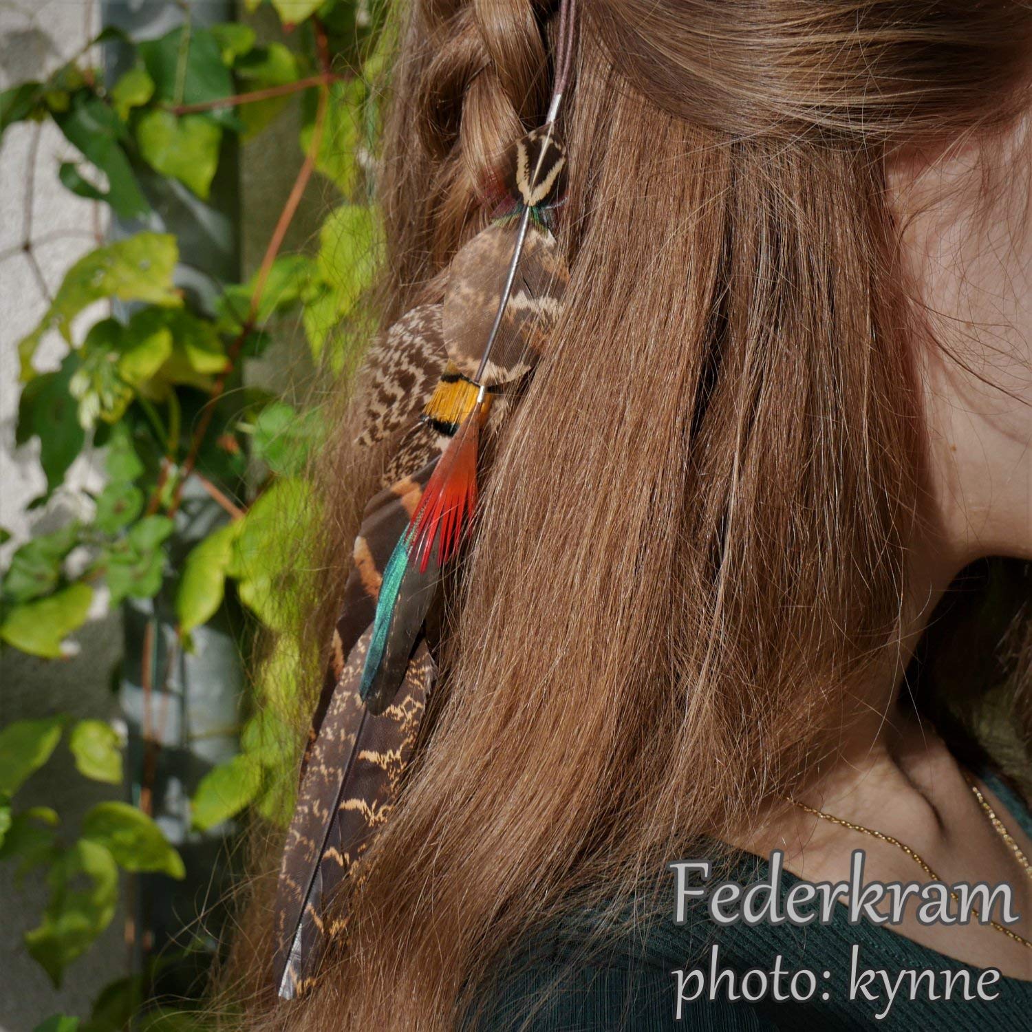 braune Fasan 8 Feder Haar Extension, Haarschmuck Clips Haarspange Vogel Federschmuck Federkram