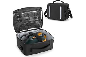 GOBUROS Sup Air Pump Bag Compatible with Most Sup Air Pumps, Paddle Board Pump Bags with Detachable Shoulder Strap, Electric Pump Storage Bag, Black, Bag Only