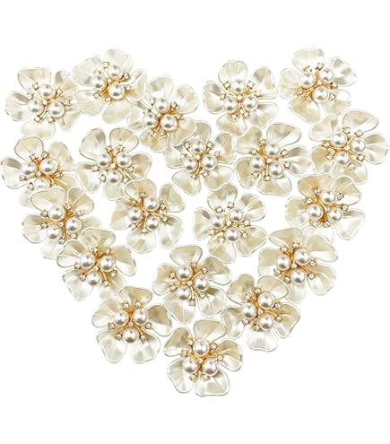Artibetter Lot De 10 Boutons En Perles Et Strass Pour Décoration De Sacs, Chaussures, Robes Et Loisirs Créatifs Argenté