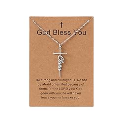Lcherry Clara Name Cross Necklace Personalized