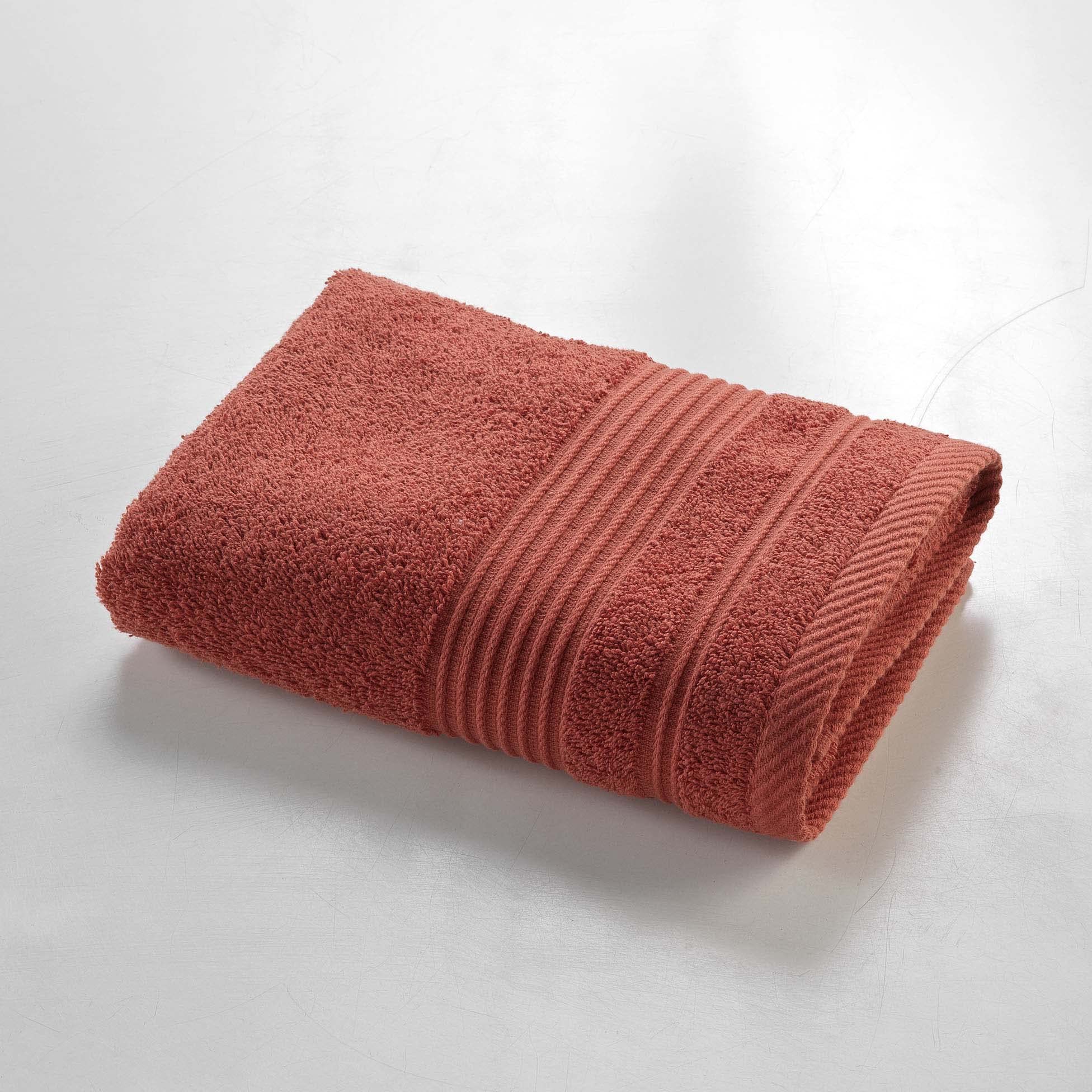 Douceur d'Intérieur, Tendresse Terracotta Hand Towel (50 x 90 cm) Terrycloth Plain
