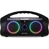 Aiwa - Portable Bluetooth Boombox with LED Lighting, 15-Hour Playtime | Waterproof Design, Digital Display, AUX Input, Built-In Carry Handle, Rechargeable Battery, Indoor &amp; Outdoor Use