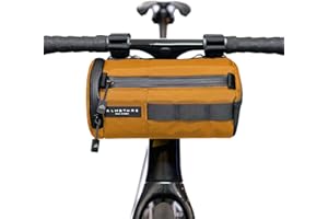 ALMSTHRE Signature Bar Bag – California Gold | Hard-Shell Bike Handlebar Bag with Waterproof Zippers & Adjustable Straps | Lightweight Bicycle Handlebar Bag, Compatible with Road, Gravel & MTB Bikes