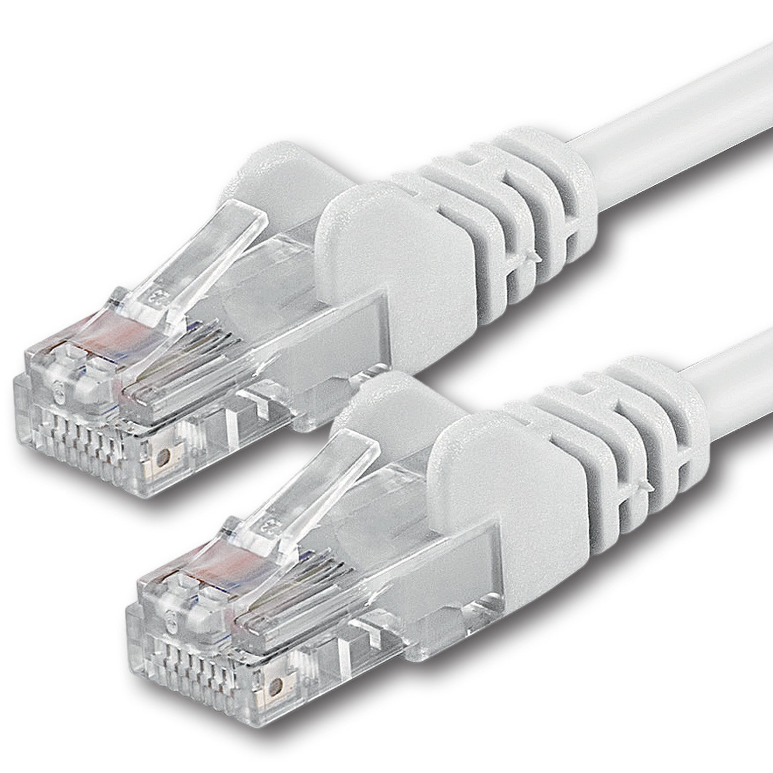 1aTTack.de 7.5m - white - 1 piece - CAT.6 CAT6 Ethernet LAN network cable 1000 Mbit/s patch cable