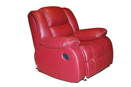 INVATE-RS Wooden India Style Rocking and Rotating Recliner (Burgundy, Standard Size)