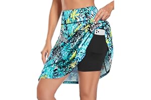 KORALHY Women's 20" Knee Length Skorts Skirts Tennis Athletic Golf Causal Skort with 4 Pockets