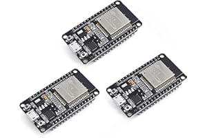 Teyleten Robot ESP32S ESP32 ESP-WROOM-32 Development Board 2.4GHz Dual-Core WiFi +Bluetooth 2 Function Microcontroller for Arduino (ESP32 30P, 3PCS)