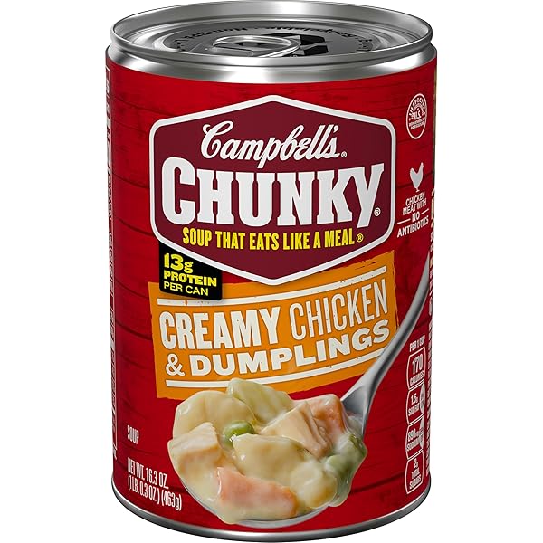 CAMPBELL’S CHUNKY SOUP, CREAMY CHICKEN AND DUMPLINGS SOUP,...