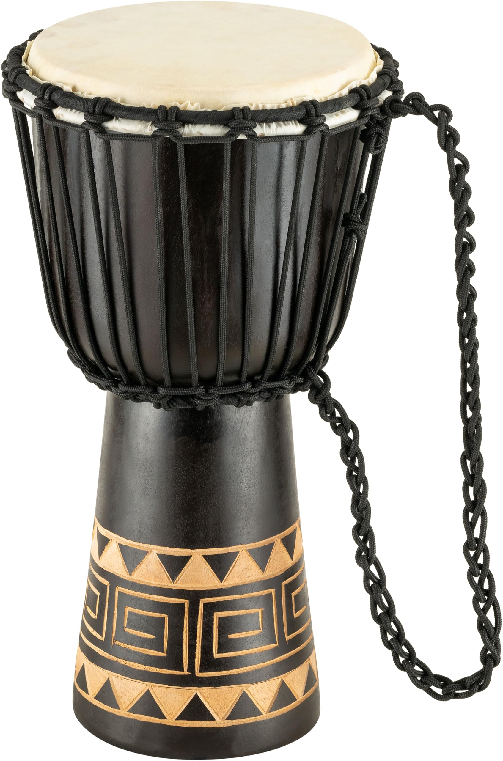 Meinl Percussion Rope Congo Djembe - Small Handdrum - With Goat Head - Diameter 8 Inches - Mahogany, Dark Brown (HDJ1-S)