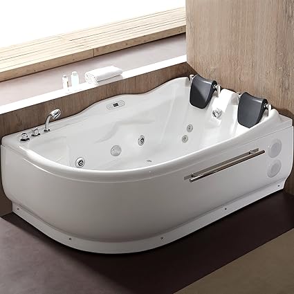 Eago Am124etl L 6 Left Corner Acrylic Whirlpool Bathtub For