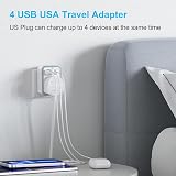 Loydia UK to US Plug Adaptor 5 in 1 with 3 USB & USB C Ports 2500W view 6