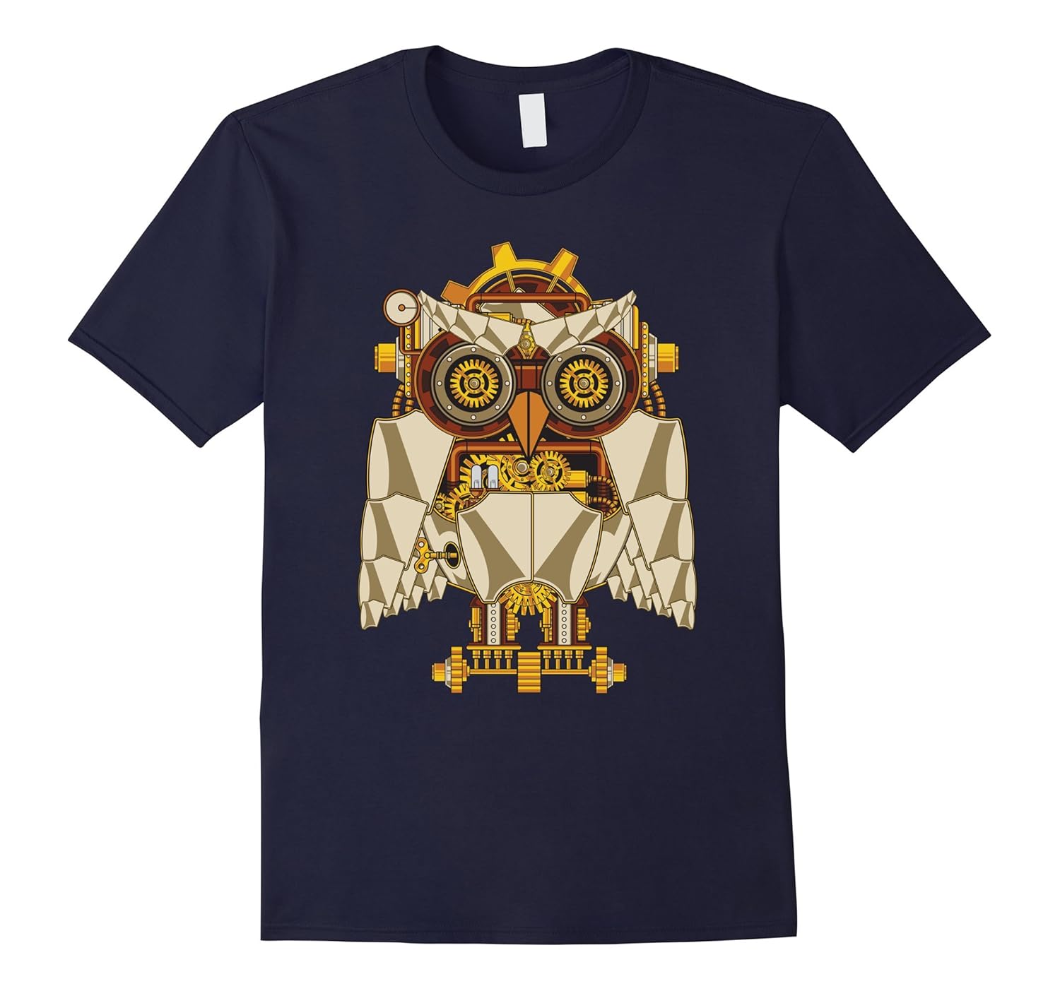 Steampunk Mechanical Owl Gear Cogs T-shirt Clockwork Shirt-ANZ