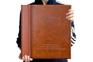 Zoview Magnetic Self-Stick Photo Album, Family Album, Leather Cover, Hand Made DIY Albums Holds 3x5, 4x6, 5x7, 6x8,8x10 Photo