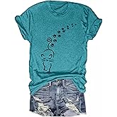 FAOUEOW Women's Summer Short Sleeve T Shirts Cute Cat Mom Graphic Tee Shirt Vintage Crewneck Loose Casual Tops