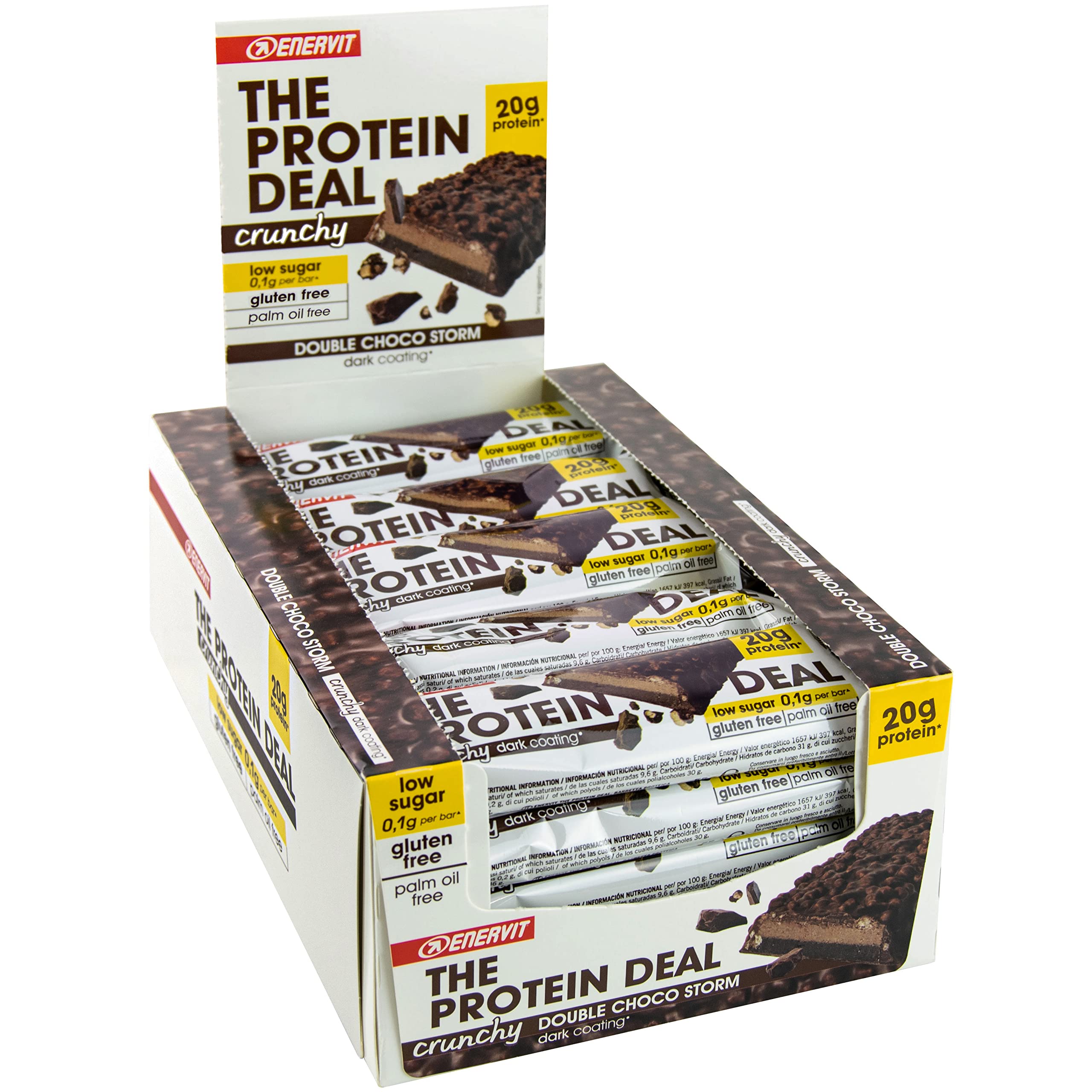 Enervit The Protein Deal Bar (Double Choco Storm, Box of 25 Bars)