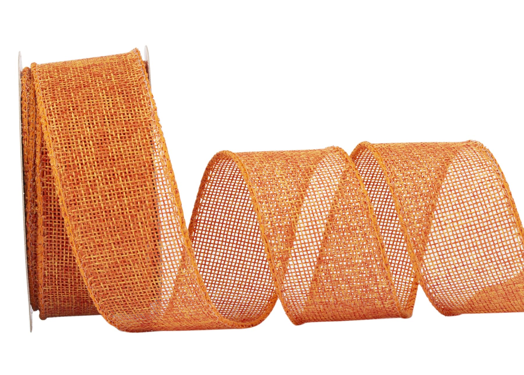 Zofrud FireBrick Burlap Ribbon - 38mm x 9M | Faux Jute Wired Ribbon for Wreaths, Christmas Decorations, Rustic Weddings, and Large Bow