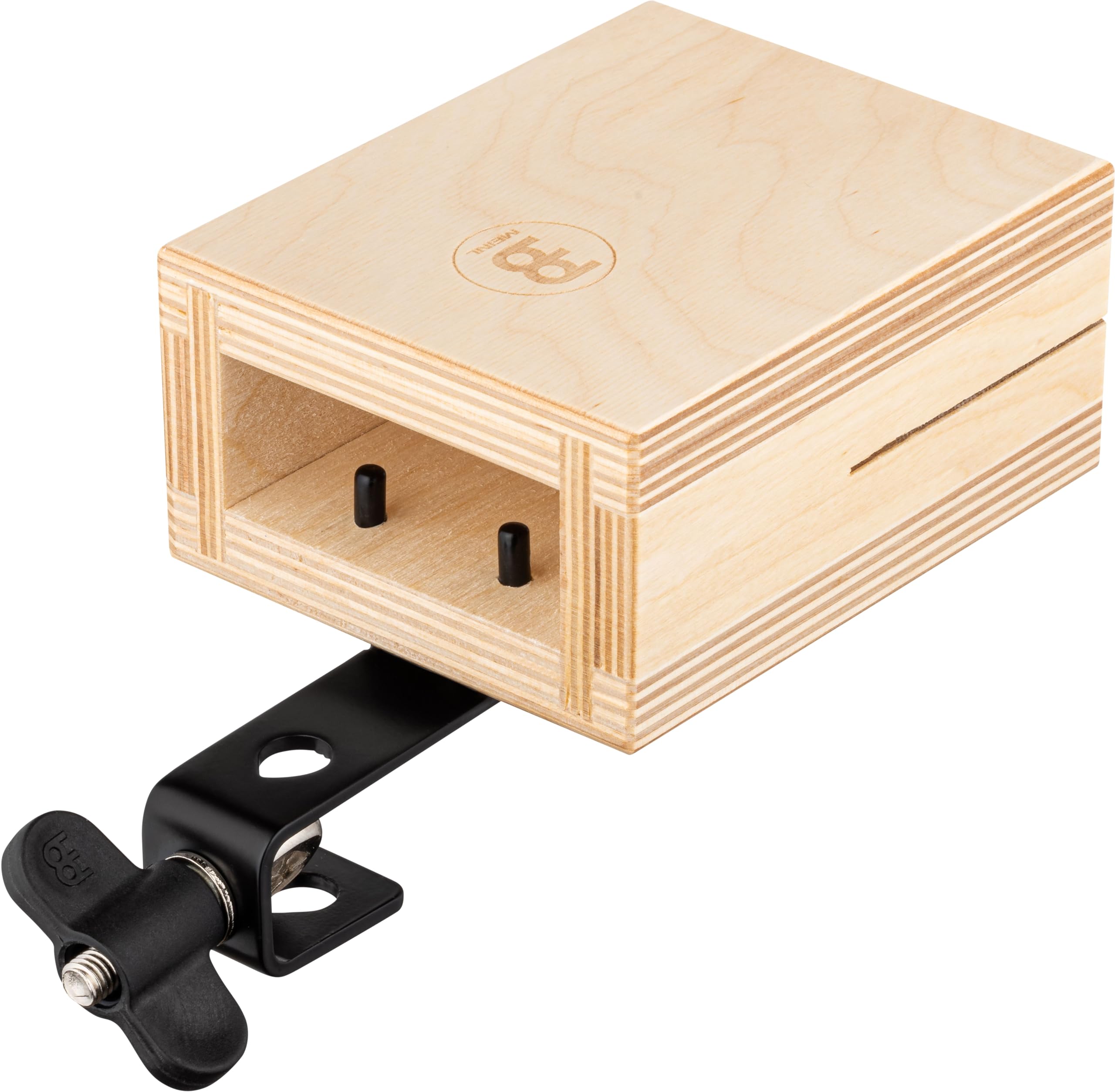 Meinl Percussion Wood Temple Block - Small Drum Set Accessory - With Mounting - Tuning C6 - Baltic Birch, Natural (TMWB-S)