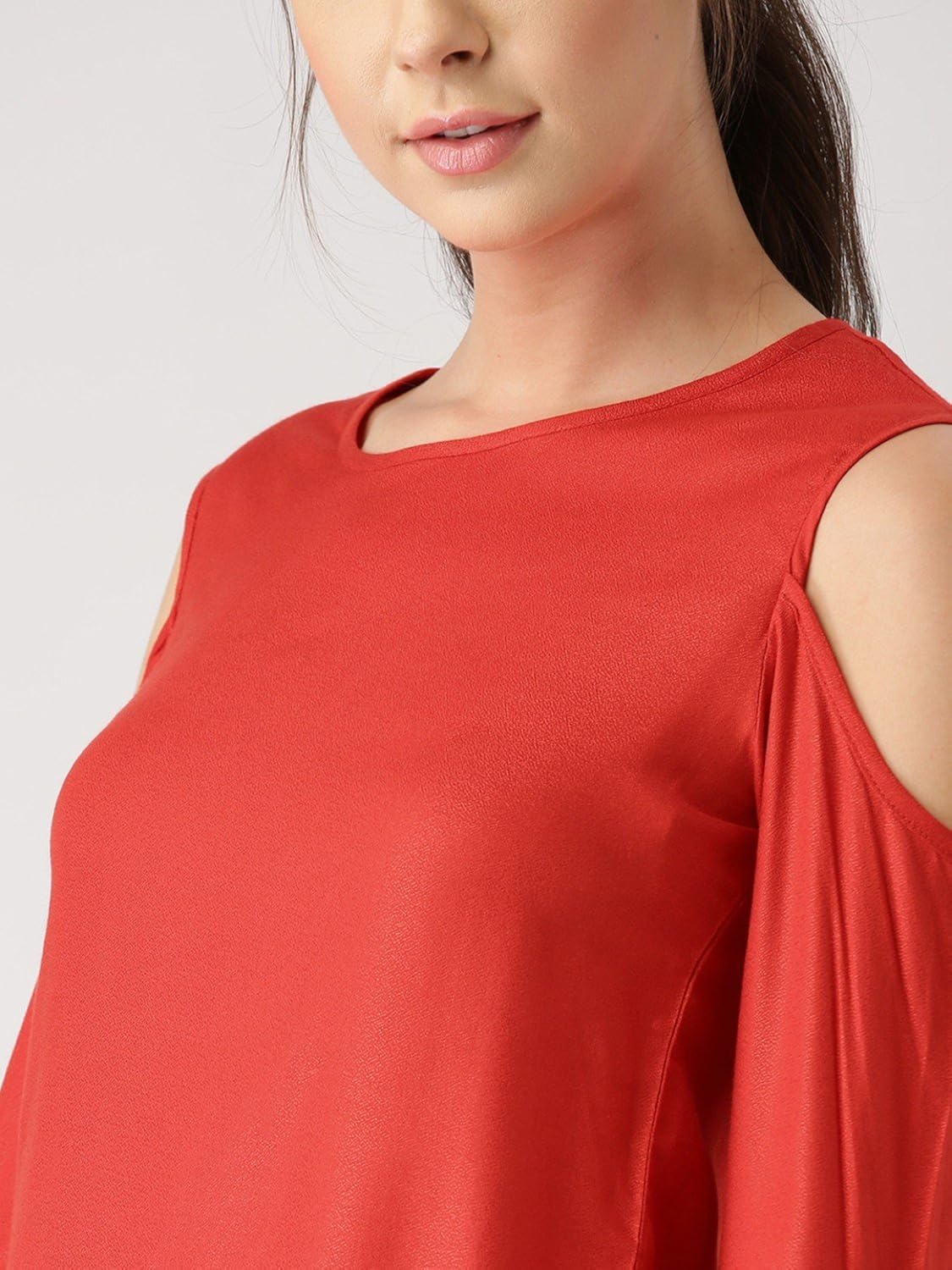 marie claire women's top (mc398a--s, red, small)