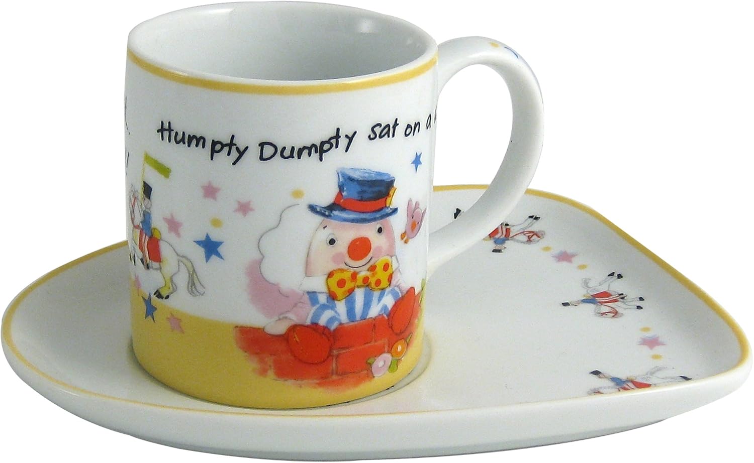 Amazon Com 2 Piece Rhyme Humpty Dumpty Milk Cup And Tray Set