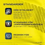 Portwest H440 Men’s Lightweight Waterproof Hi-Vis Rain Jacket Yellow Large view 7