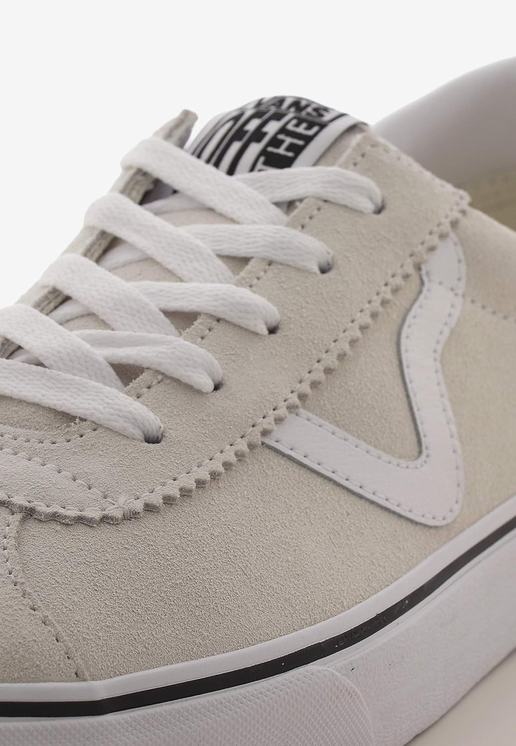 suede vans sport white