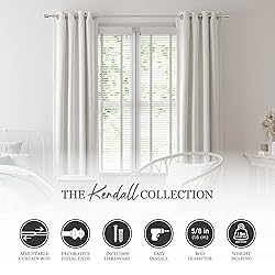 Kenney Kendall Knob Window Curtain Rod, Adjustable