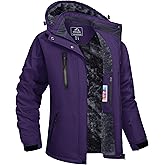 TACVASEN Women's Waterproof Winter Jacket Ski Hooded Insulated Jacket Fleece Warm Snow Outdoor Rain Windbreaker