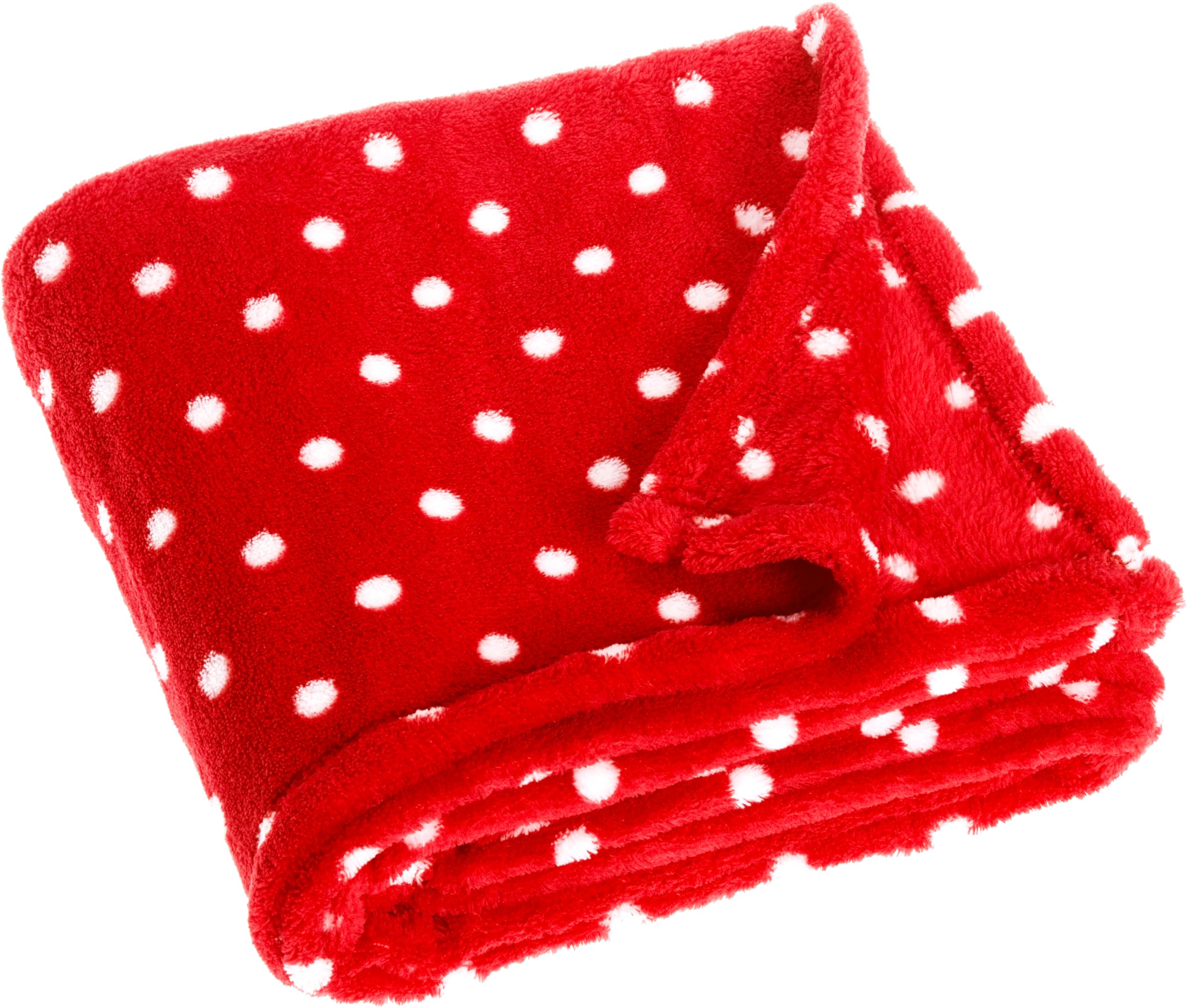 Playshoes Baby Soft Fleece Polka Dots Nursery Blankets, Blue, 75 x 100 cm / 29.5 x 39.4 Inch