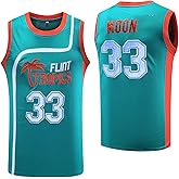 Flint Tropics Jackie Moon #33 Coffee Black #7 Semi Pro 90s Hip Hop Clothes for Party Men Basketball Jersey Green White