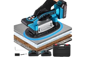 ANTSTONE Tile Vibration Tool 250mm Suction Cup 882lbs/400kg Adsorption Handheld Tile Installation Leveling Machine Tile Vibrator Tool for Tiling Leveling Laying Max.28000r/Min 9 Speeds