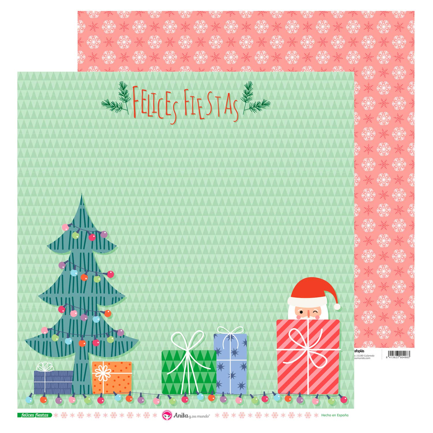 Anita & Su Mundo Pack Happy Party Papers, Christmas, 12 x 12 Inches, 5