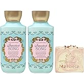 Bath & Body Works Sweetest Song 2 Pack Body Lotion Bundle with a Himalayan Salts Springs Bar Soap - Full Size