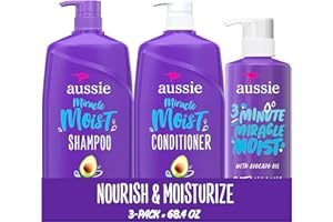 Aussie Miracle Moist Shampoo 778 mL, Miracle Moist Conditioner 778 mL, 3 Minute Miracle Deep Conditioner Hair Treatment 475 m