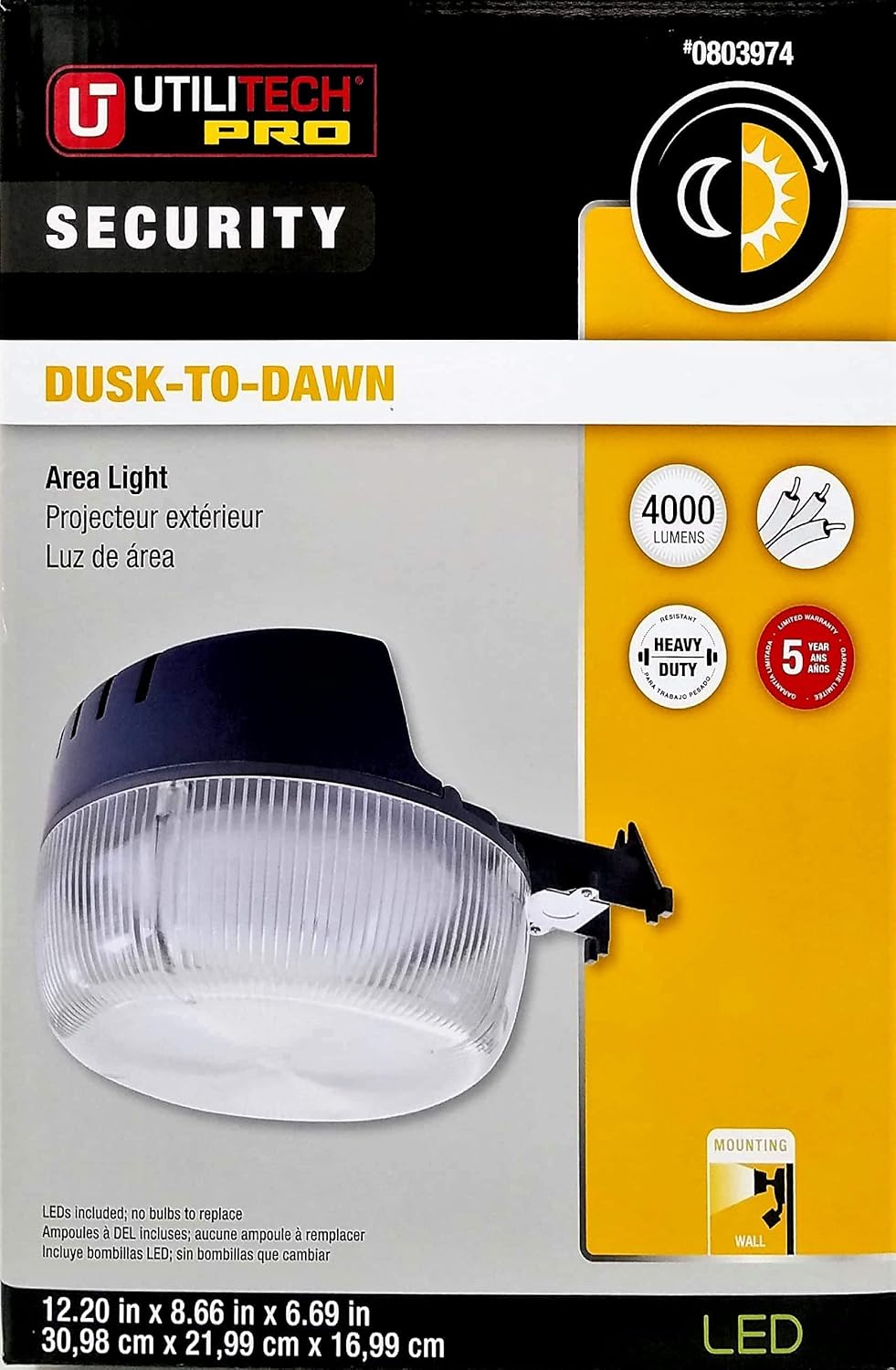 Yard Garden Outdoor Living Utilitech Pro 4000 Lumen 77 Watt Led Dusk Dawn Flood Security Light Wall Mount Outdoor Lighting Home Garden Outdoor Lighting