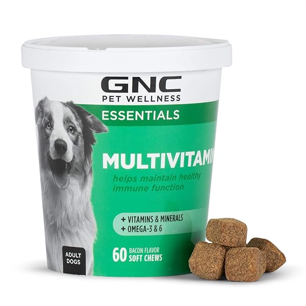 GNC PETS ESSENTIALS DOG MULTIVITAMIN SOFT CHEWS WITH...