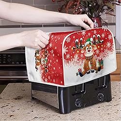 Annejudy 2 Slice Bread Toaster Cover Christmas