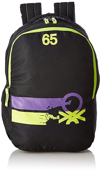 United Colors of Benetton 22 Ltrs Black Casual Backpack (0IP6COLBPBL8I)