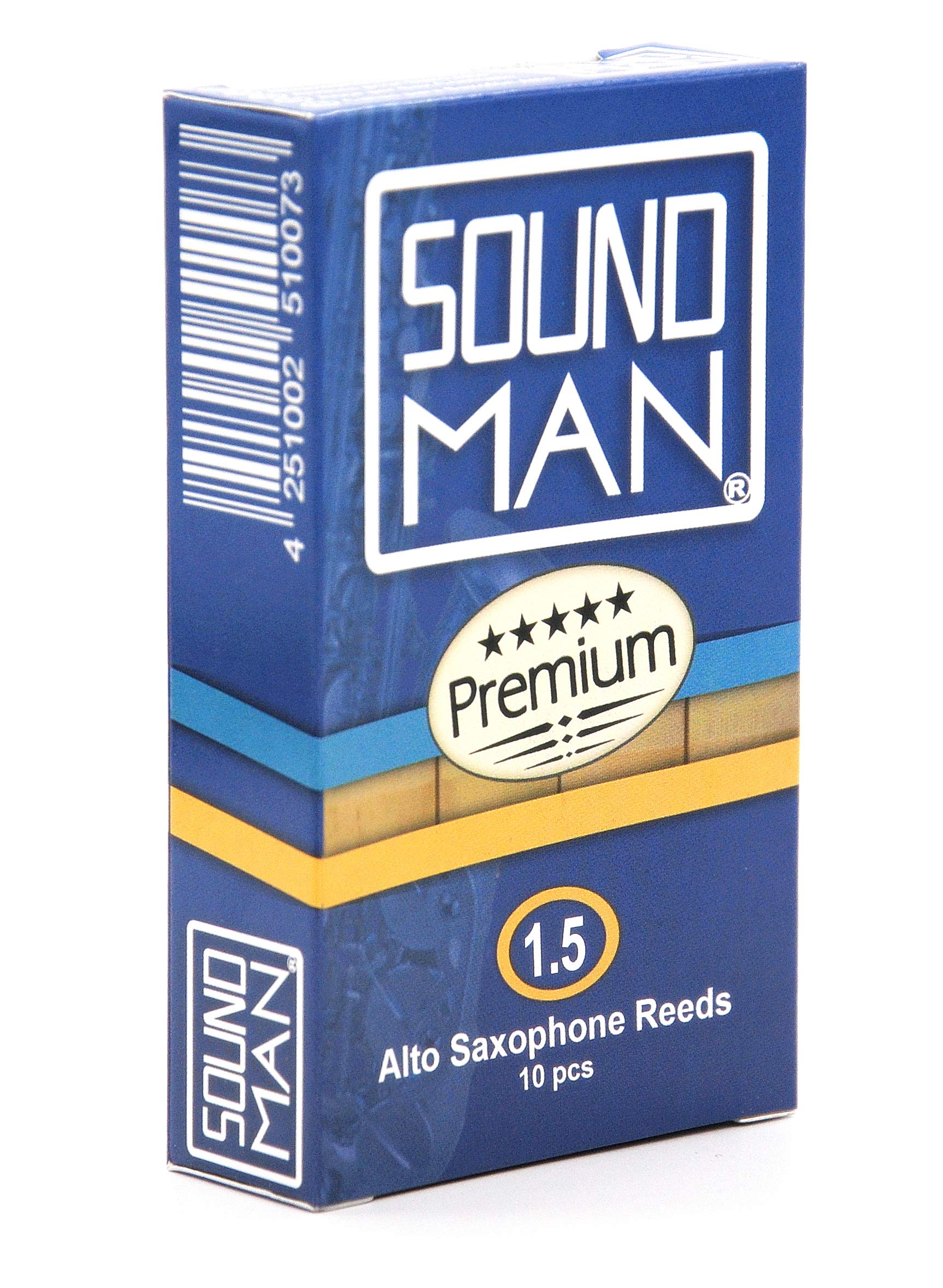 Alto Saxophone Reeds Cane Student Soundman® 10 pcs Reed (Strength: 1.5)
