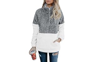BTFBM Women Sherpa Pullover Quarter Zip Long Sleeve Fluffy Soft Fleece Jackets Sweaters Sweatshirts Hoodies Outwear Coat