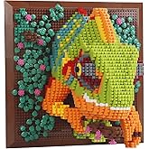 2900+PCS Chameleon Architecture Micro Mini Building Blocks Set with Specialized Tweezers not Compatible with Lego,3D Aninmals Wall Art Painting Home or Table Decoration,Creative DIY Toy Gifts for 14+