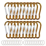 Carabiner Clip Keychain 1.81" Aluminum D-Ring