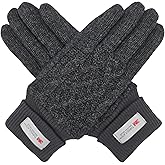 BRUCERIVER Womens Winter Touchscreen Knit Glove With Thinsulate Lining Cabel design Rib Cuff